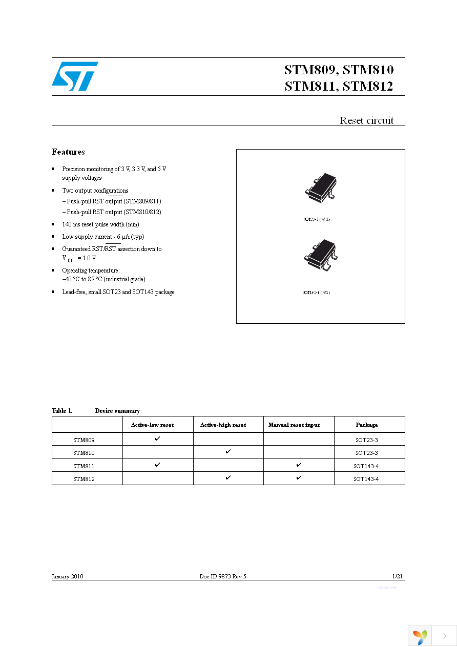 STM811SW16F Page 1