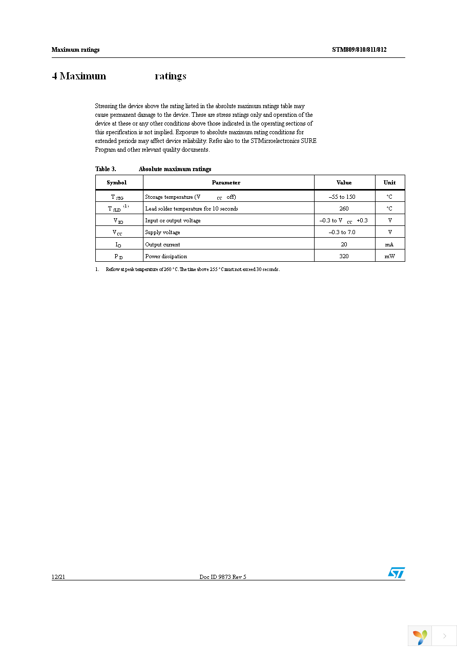 STM811SW16F Page 12