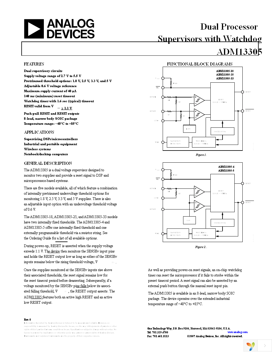 ADM13305-4ARZ Page 1