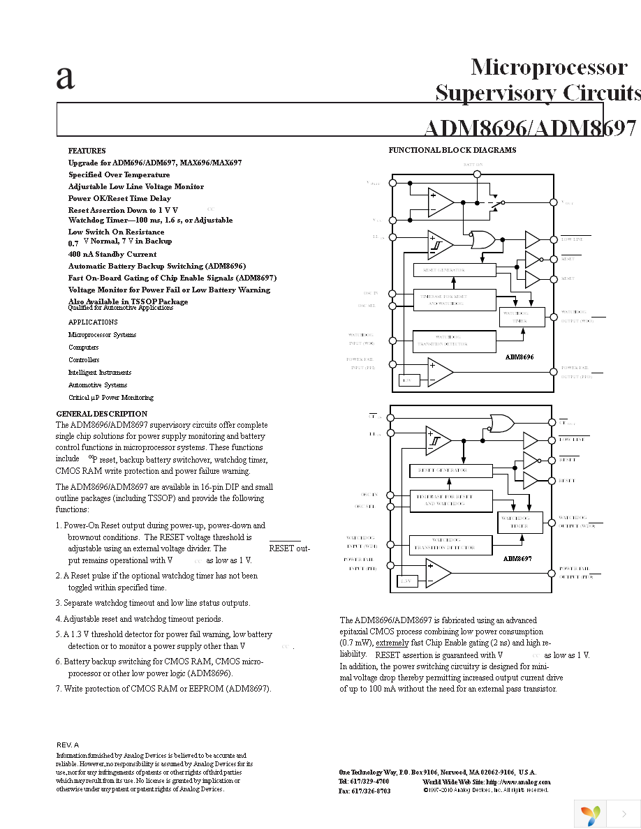 ADM8696ARWZ Page 1