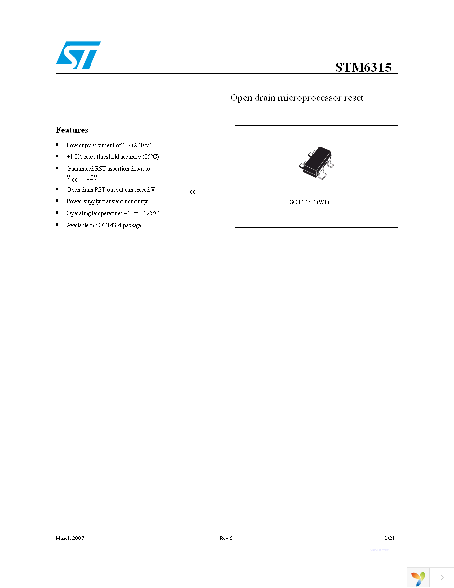 STM6315SDW13F Page 1