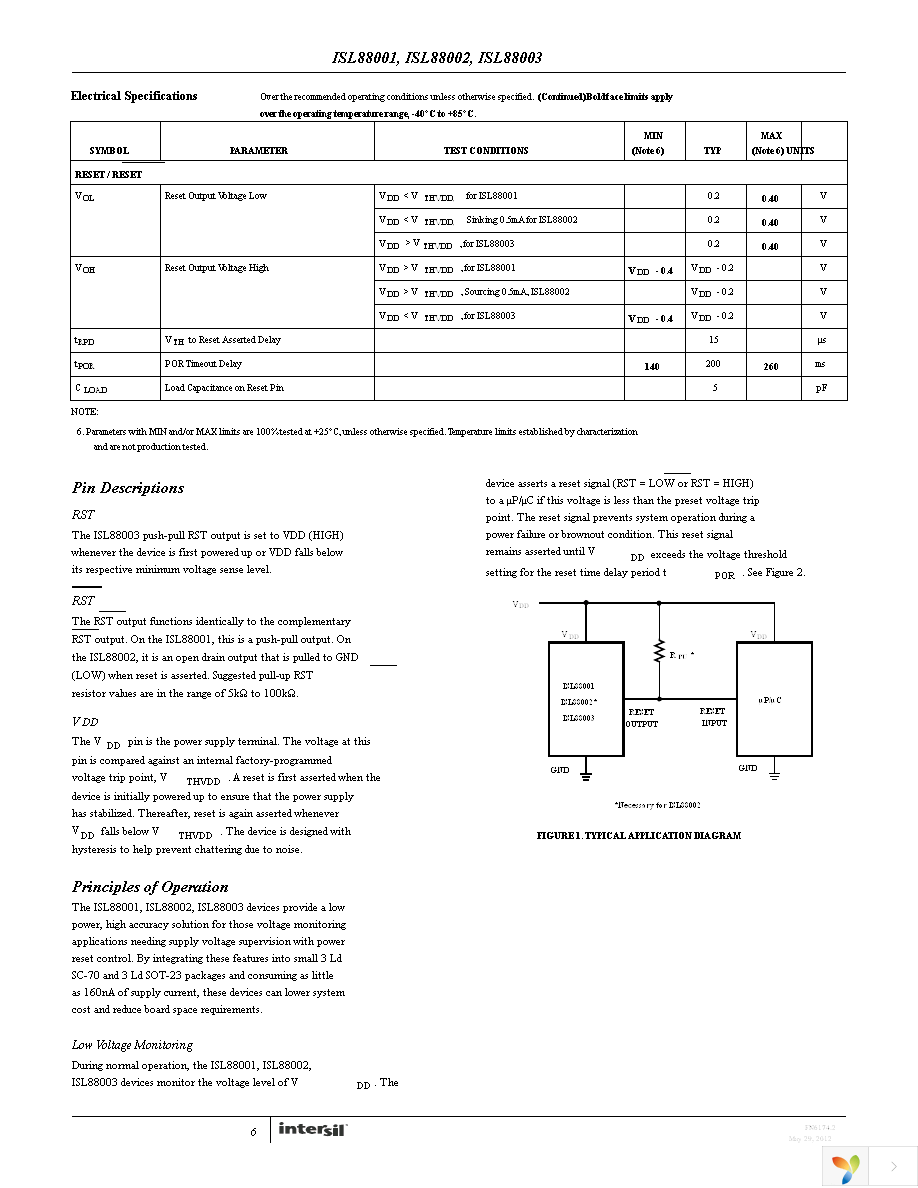 ISL88002IH29Z-TK Page 6