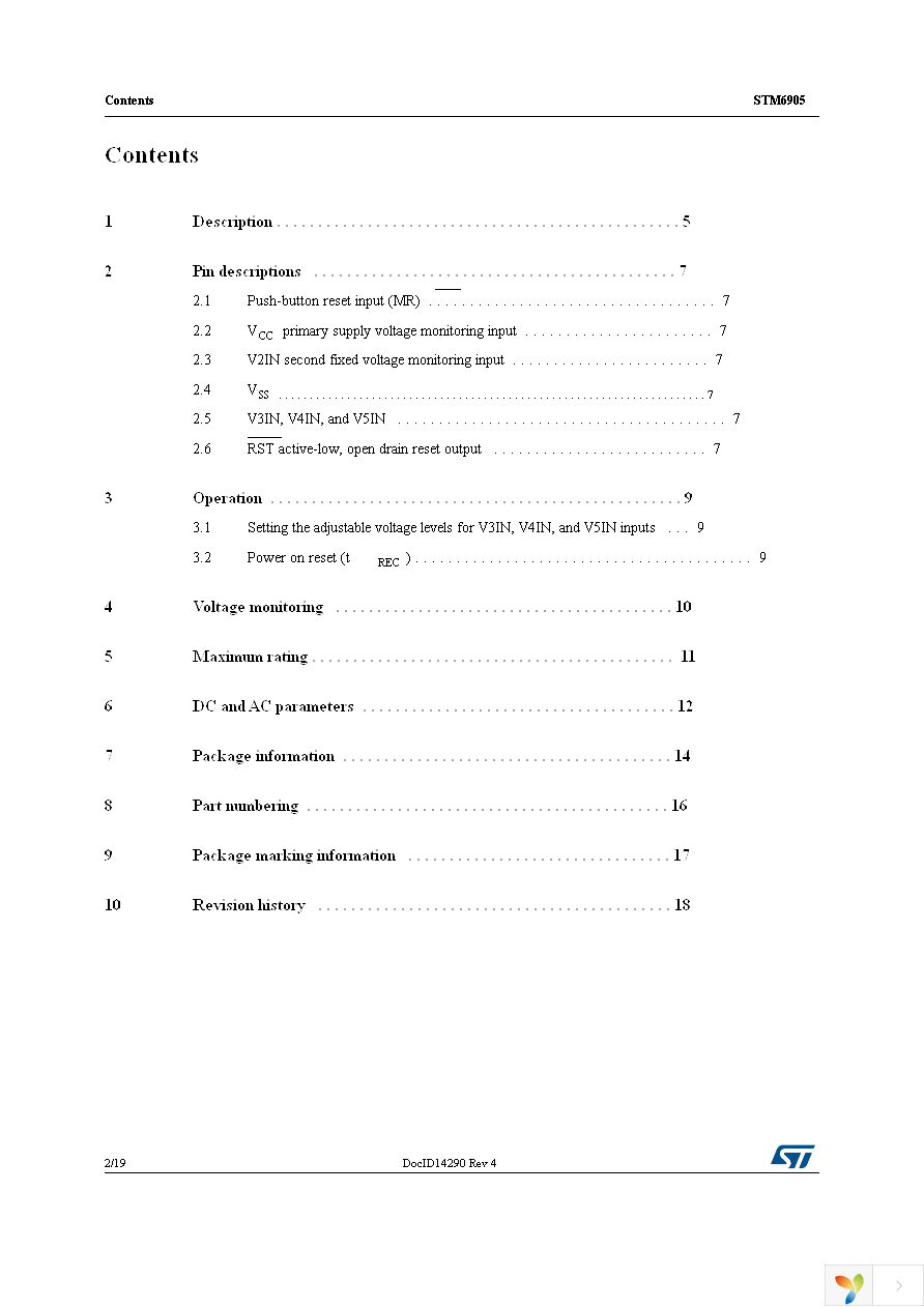 STM6905PWEDS6F Page 2