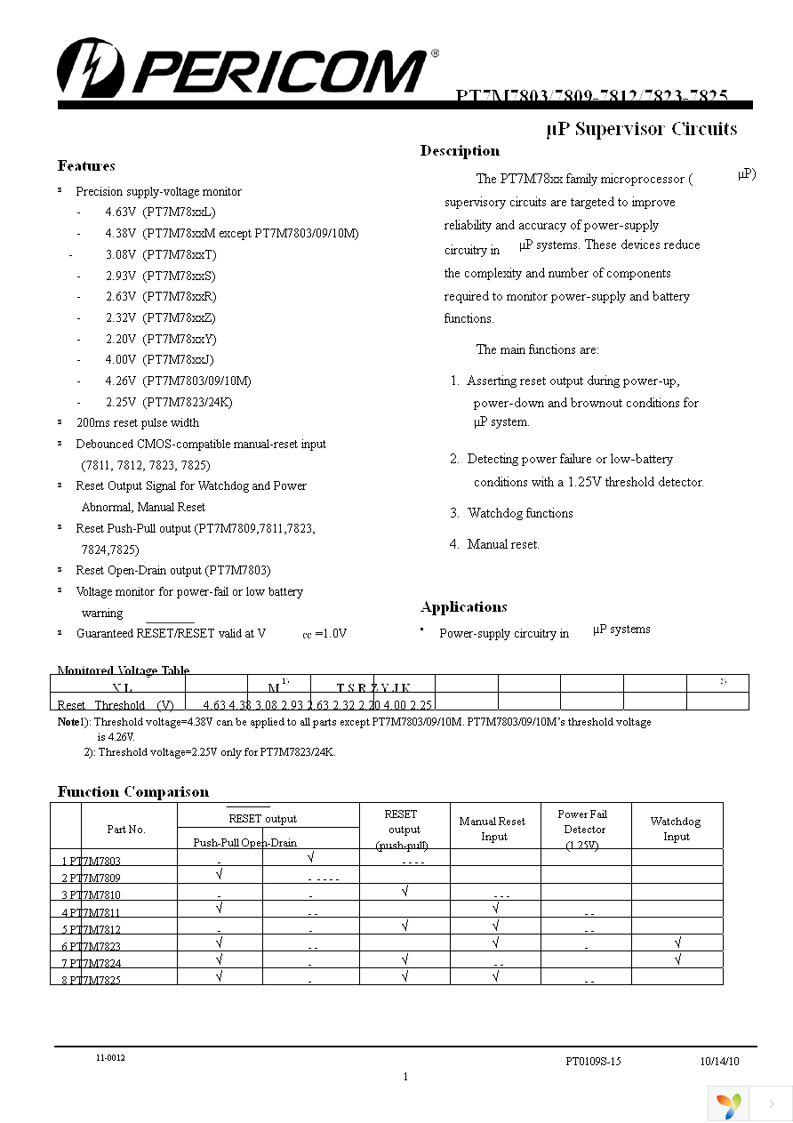 PT7M7809STEX Page 1