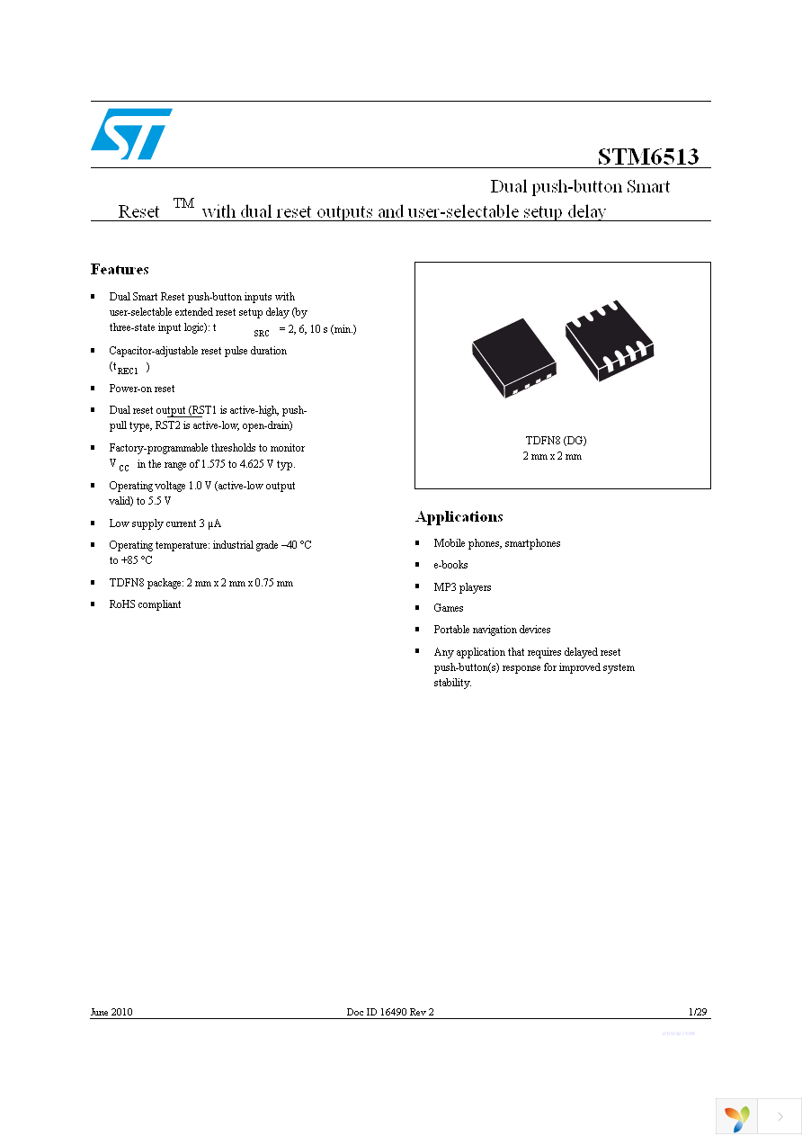 STM6513REIEDG6F Page 1