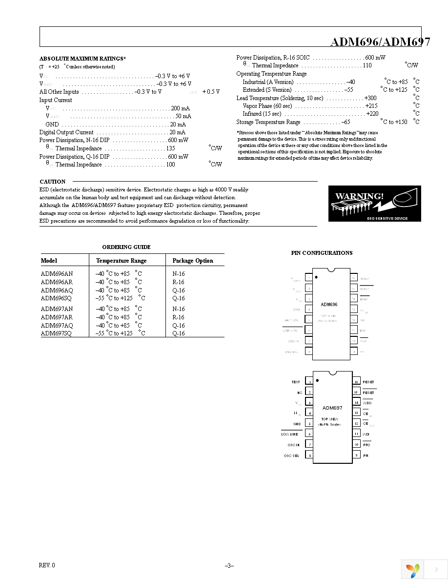 ADM696AR Page 3