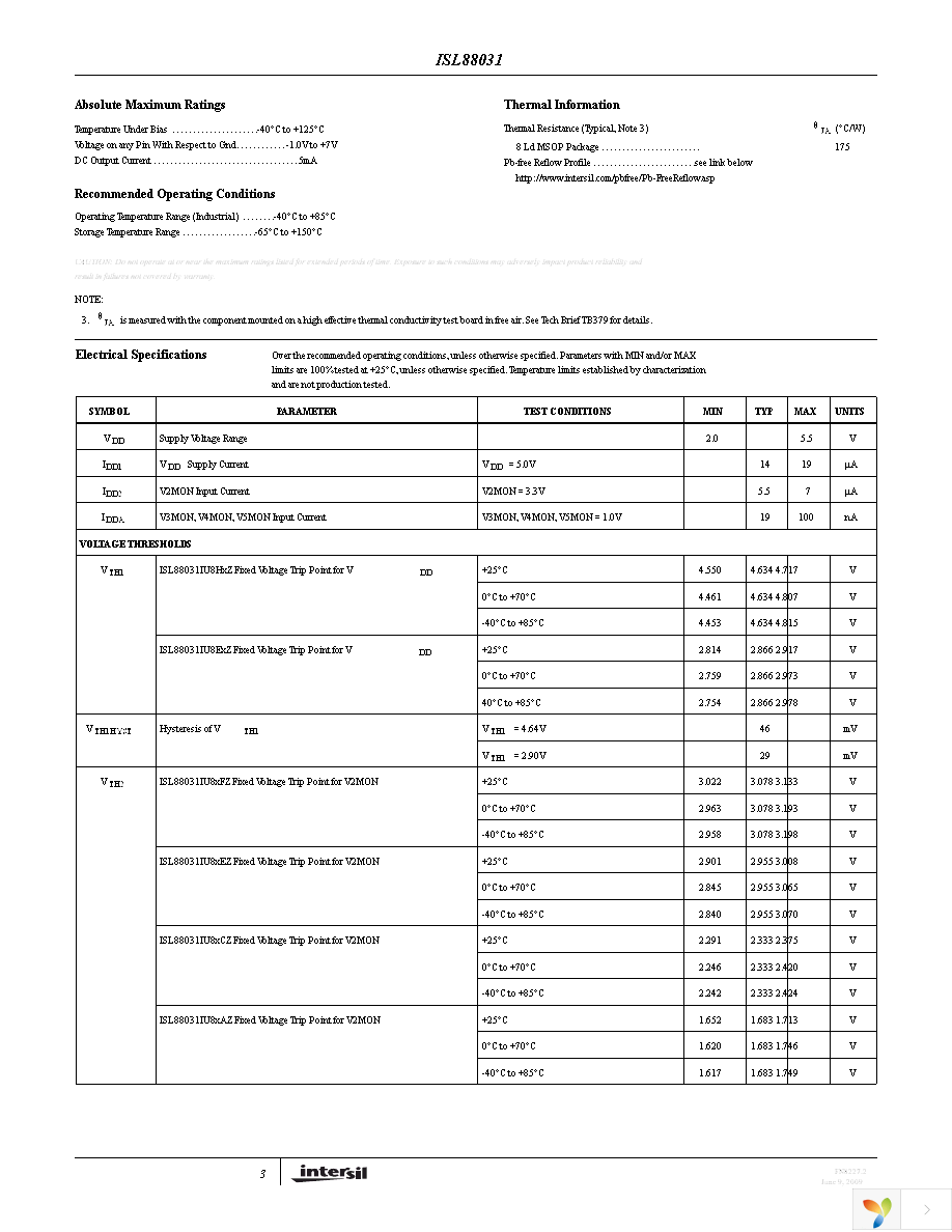 ISL88031IUHFZS2711 Page 3