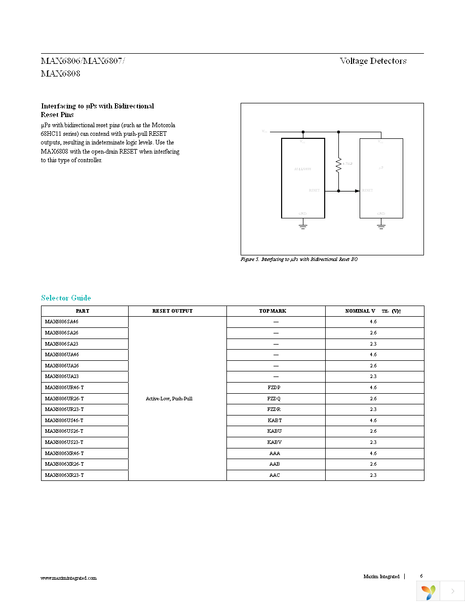 MAX6808UR46+T Page 6