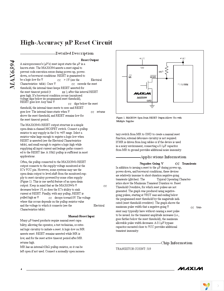 MAX6394US470D1+T Page 4