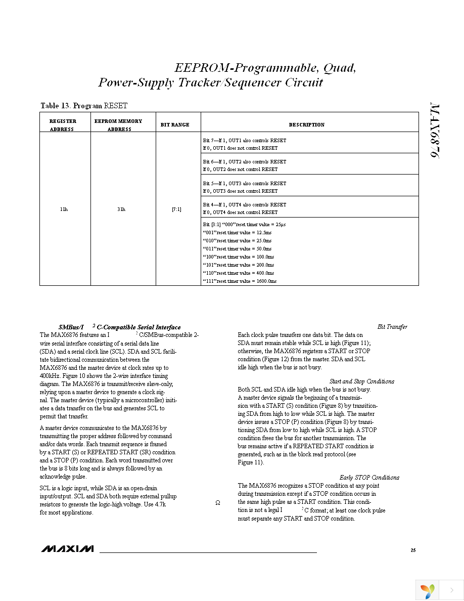 MAX6876ETX+T Page 25