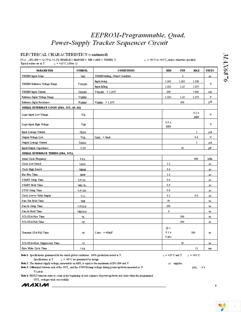 MAX6876ETX+T Page 5