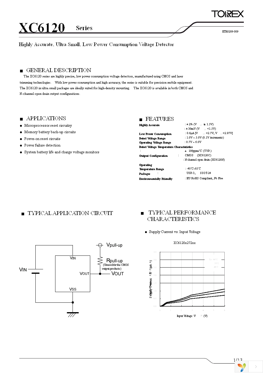 XC6120C102HR-G Page 1