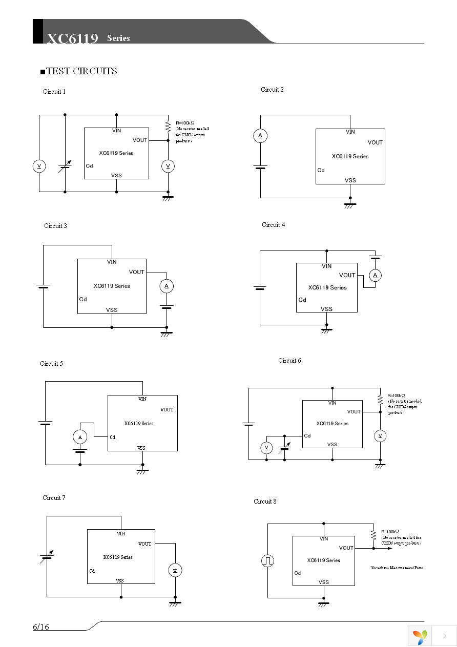 XC6119C25A7R-G Page 6