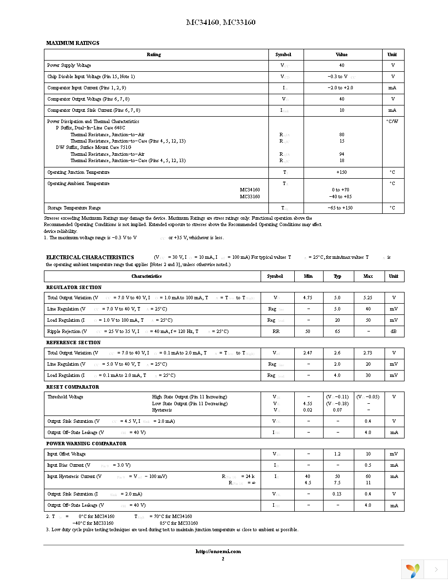 MC34160DWR2G Page 2