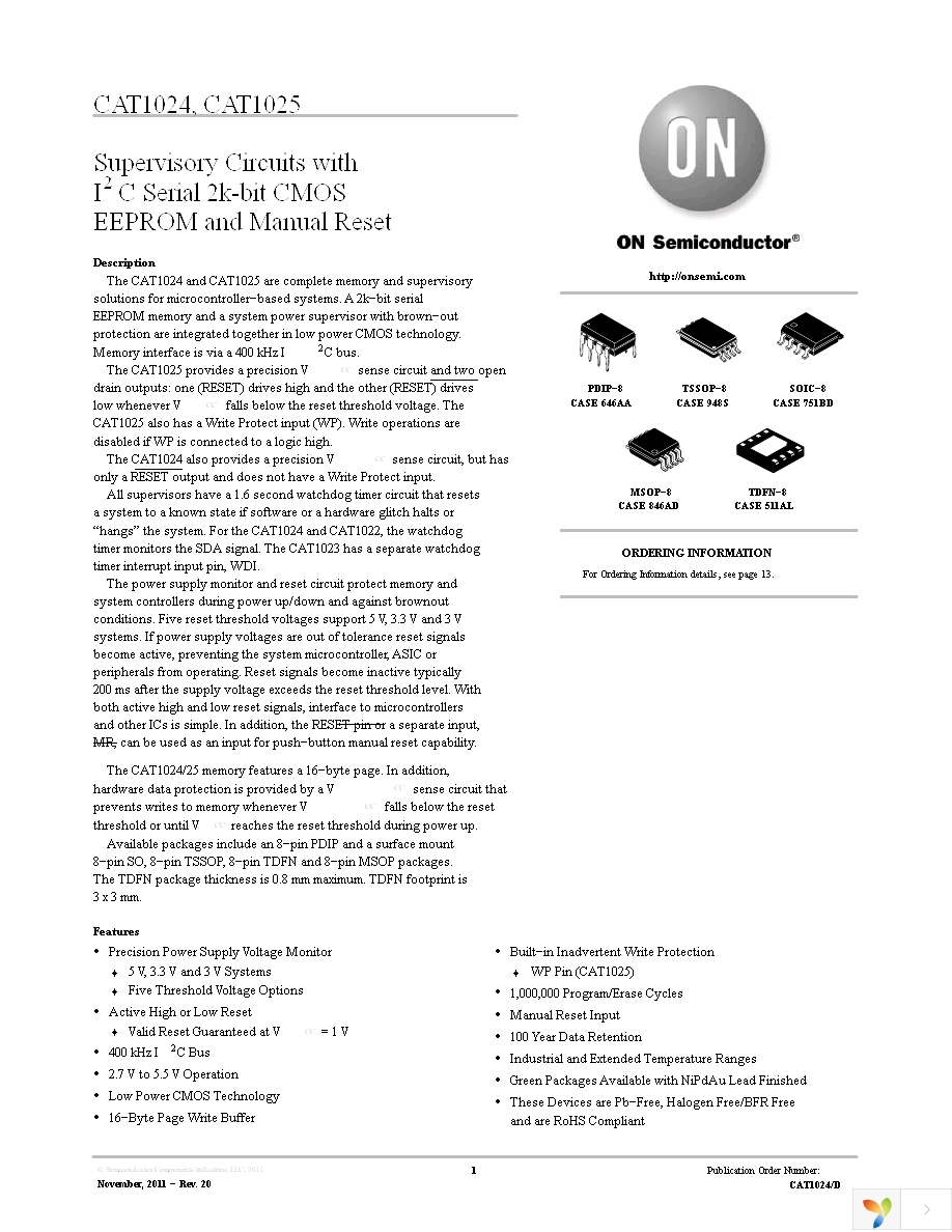 CAT1024LI-25-G Page 1