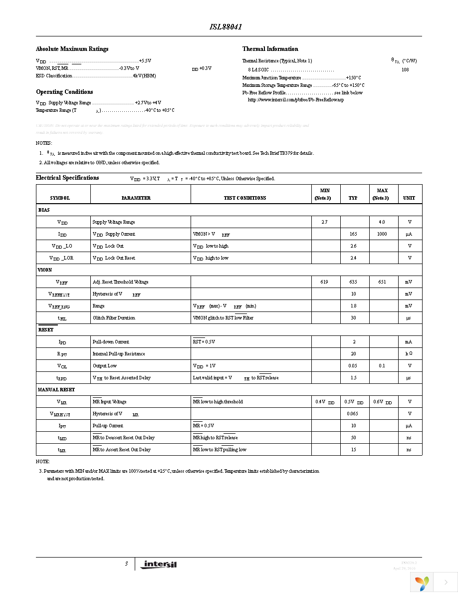 ISL88041IBZ-T Page 3