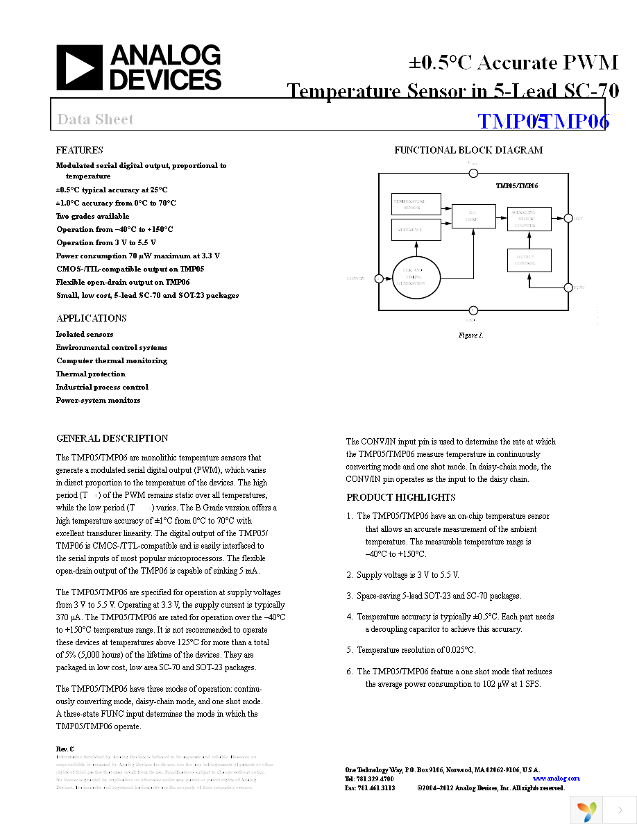 TMP05AKSZ-500RL7 Page 1