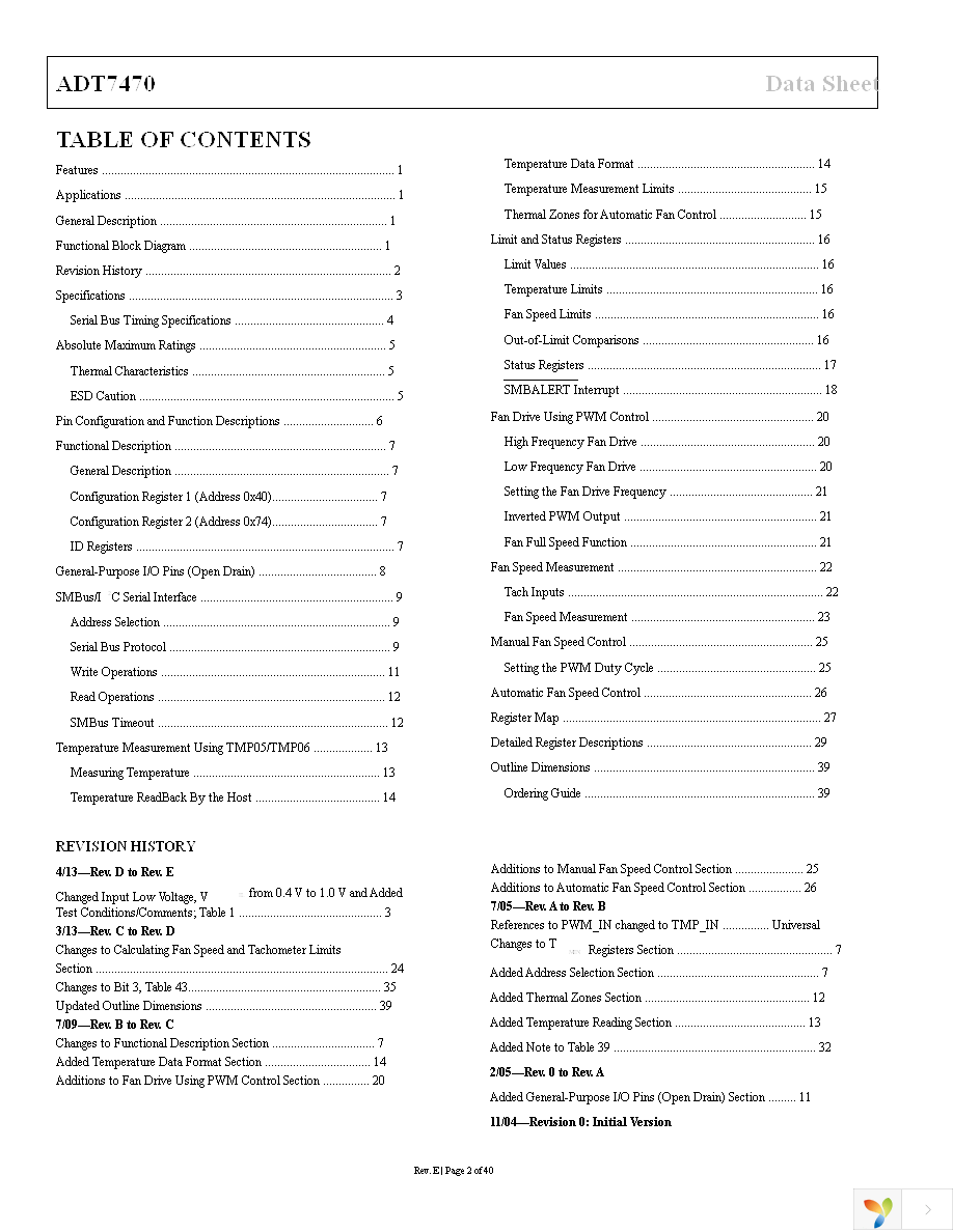 ADT7470ARQZ-REEL7 Page 2