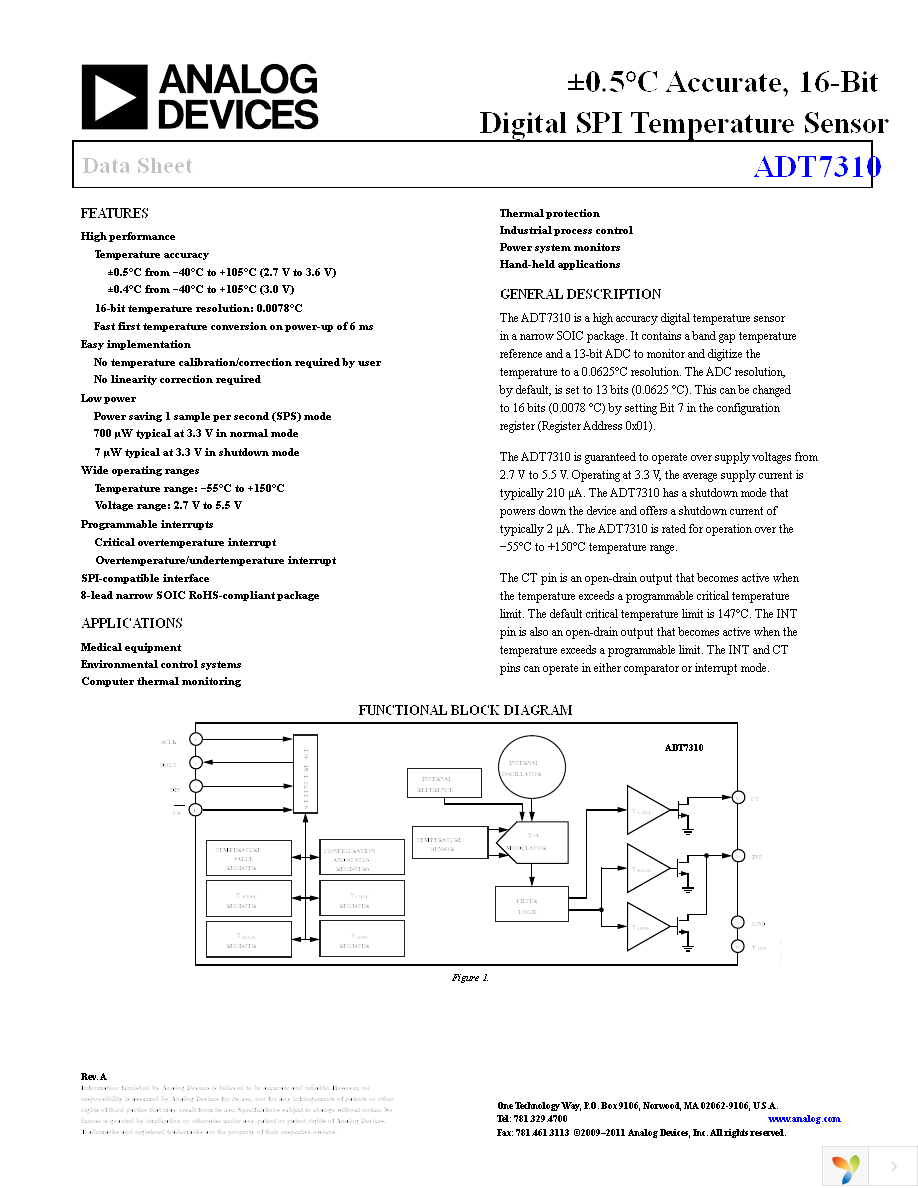 ADT7310TRZ Page 1