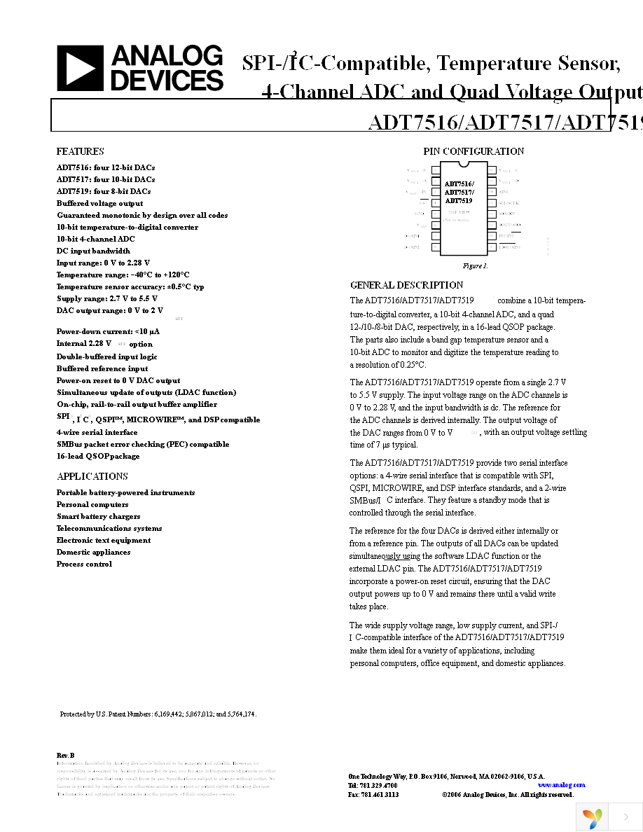 ADT7516ARQZ Page 1