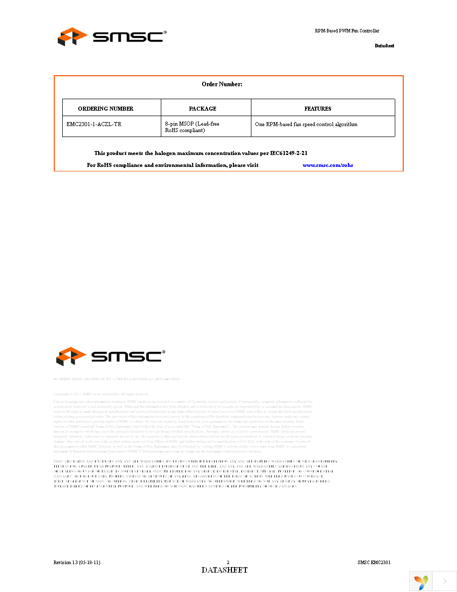 EMC2301-1-ACZL-TR Page 2