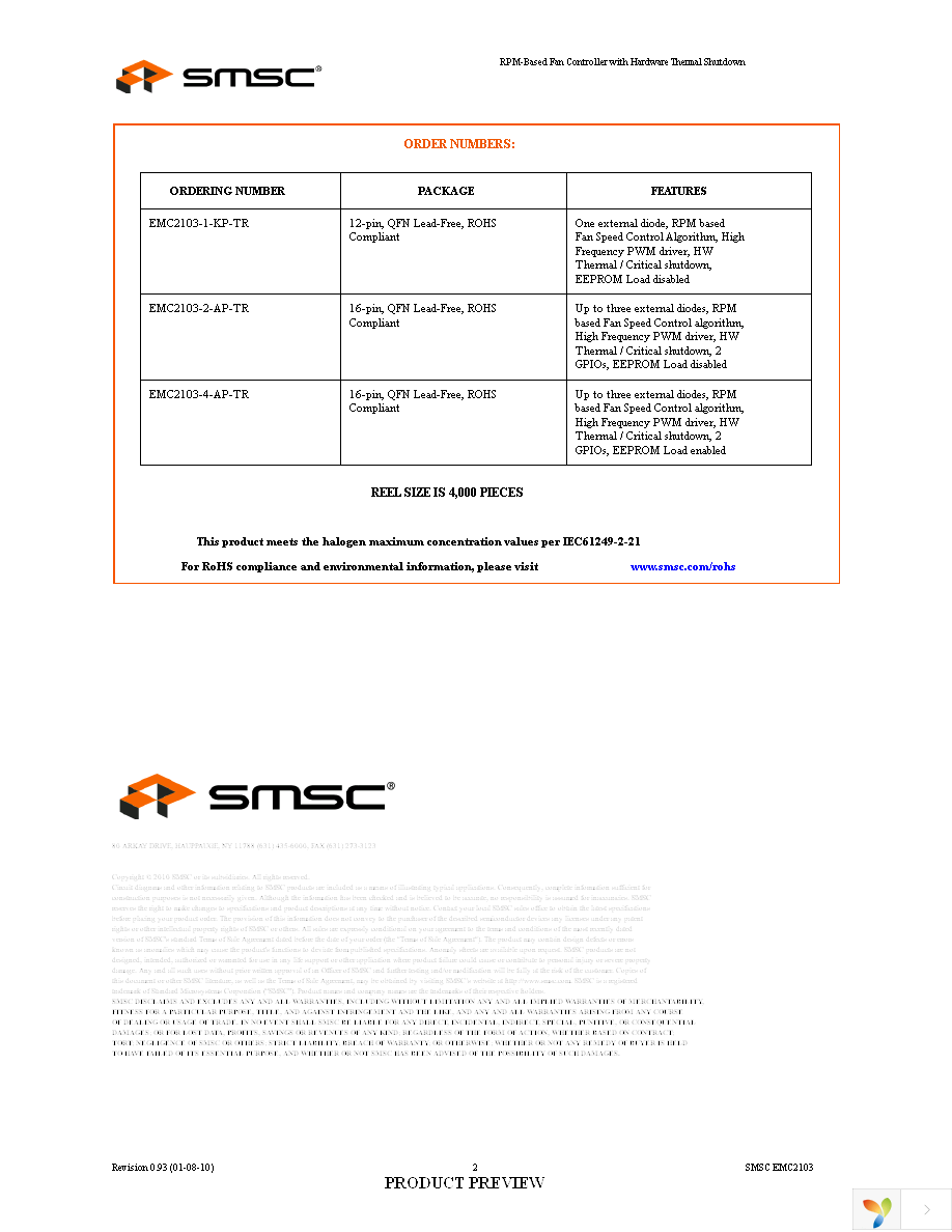 EMC2103-2-AP-TR Page 2