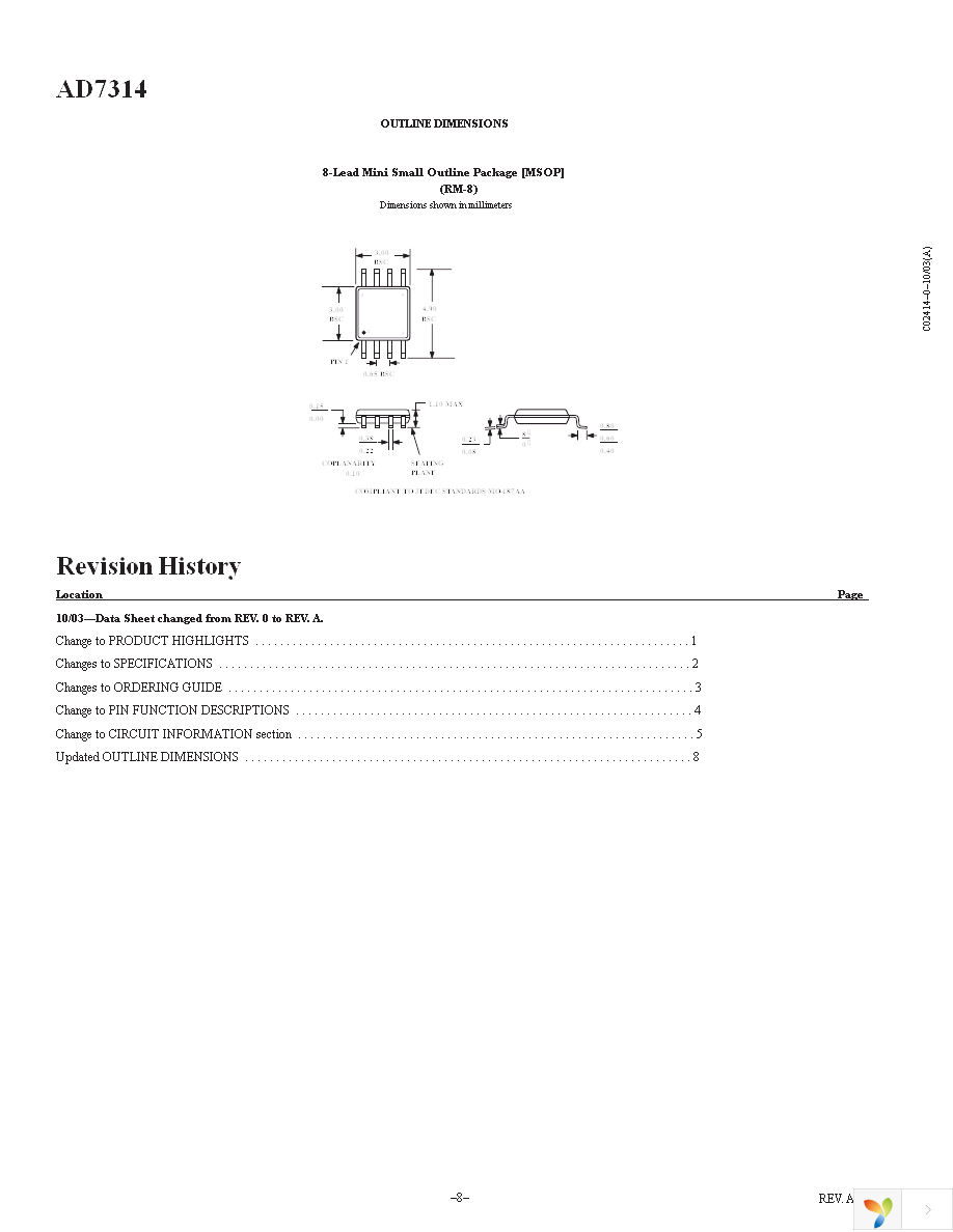 AD7314ARMZ Page 8