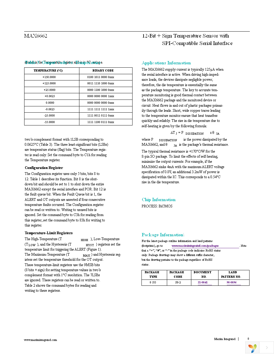 MAX6662MSA+ Page 8