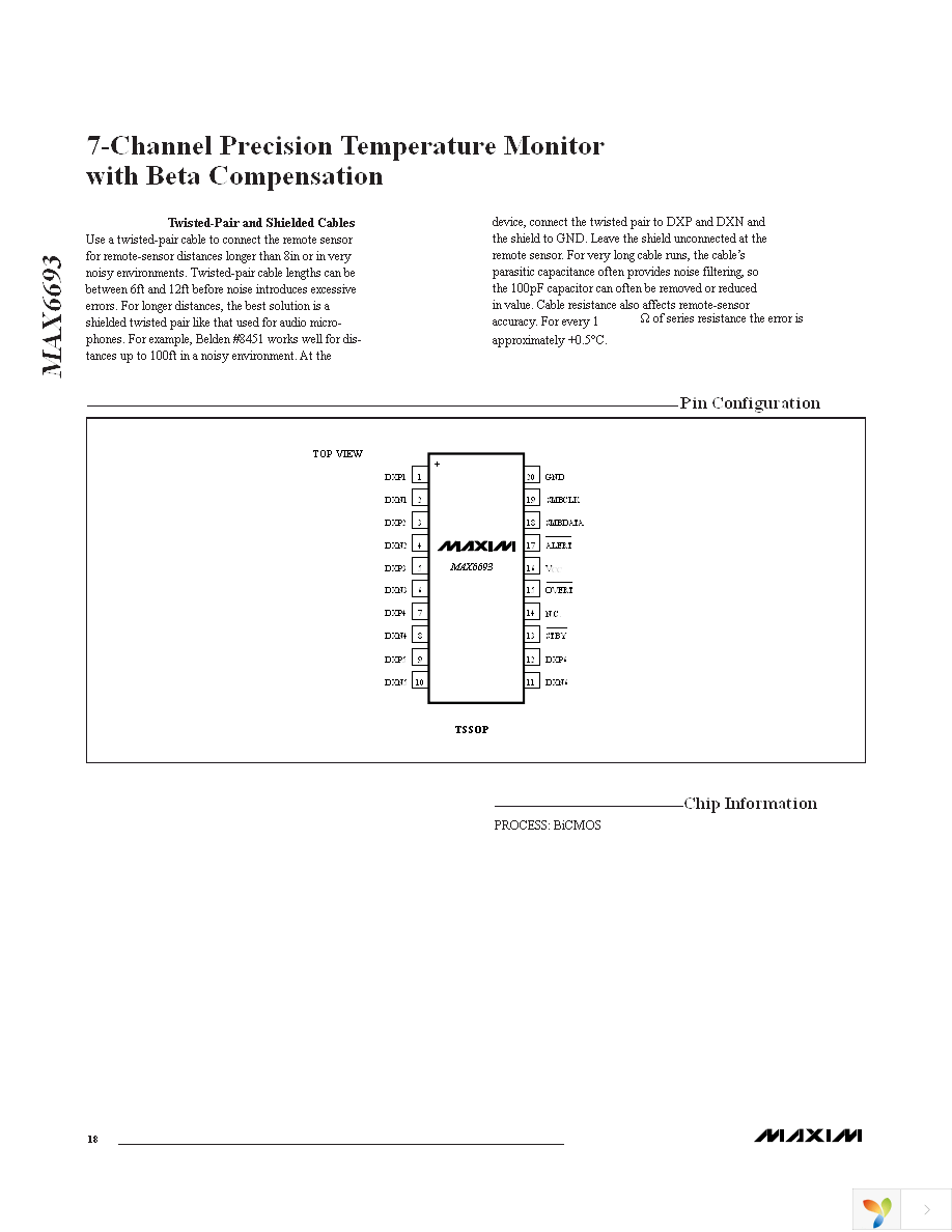 MAX6693UP9A+ Page 18