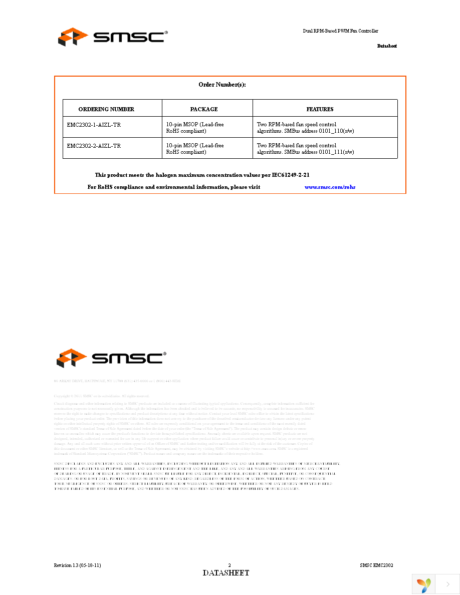 EMC2302-2-AIZL-TR Page 2