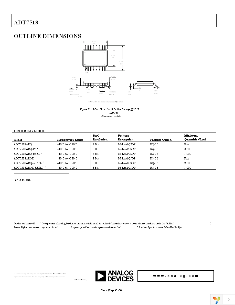 ADT7518ARQZ Page 40