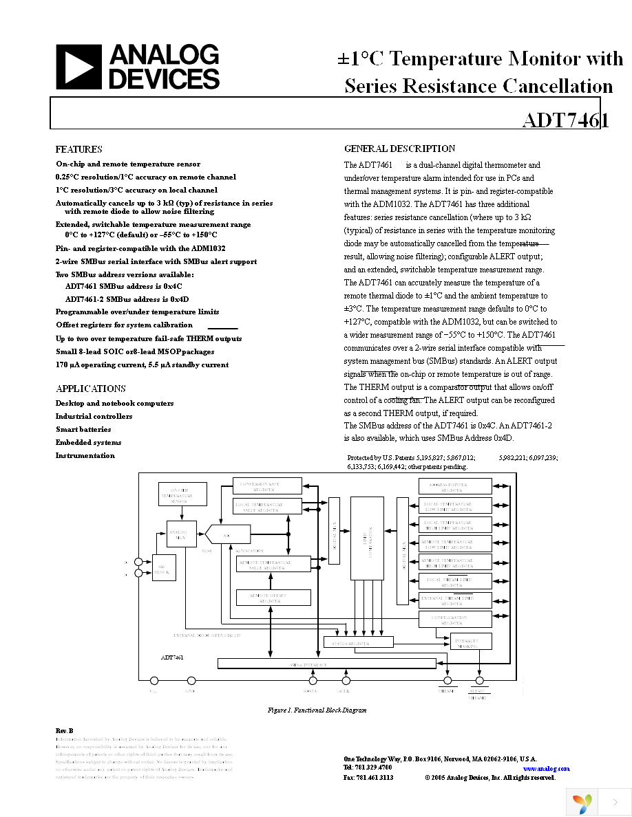 ADT7461AR Page 1