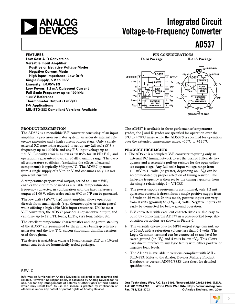 AD537JH Page 1