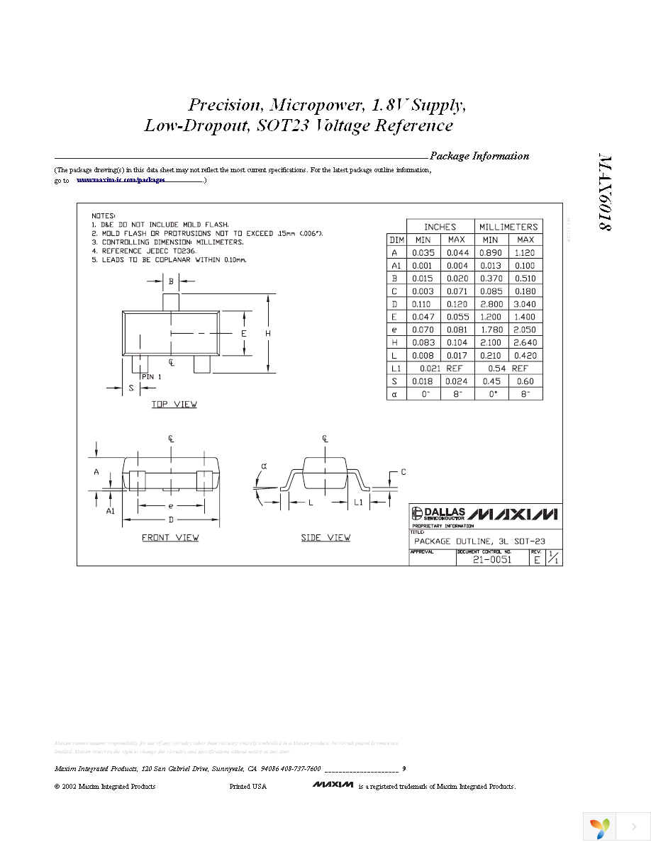 MAX6018AEUR16+T Page 9