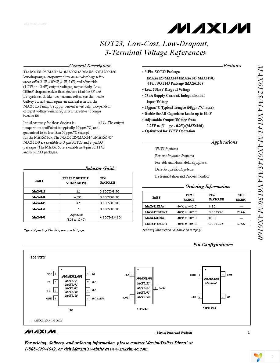 MAX6141EUR+T Page 1