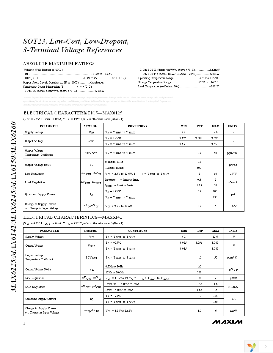 MAX6141EUR+T Page 2