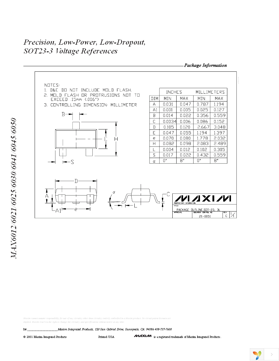 MAX6025AEUR+T Page 14