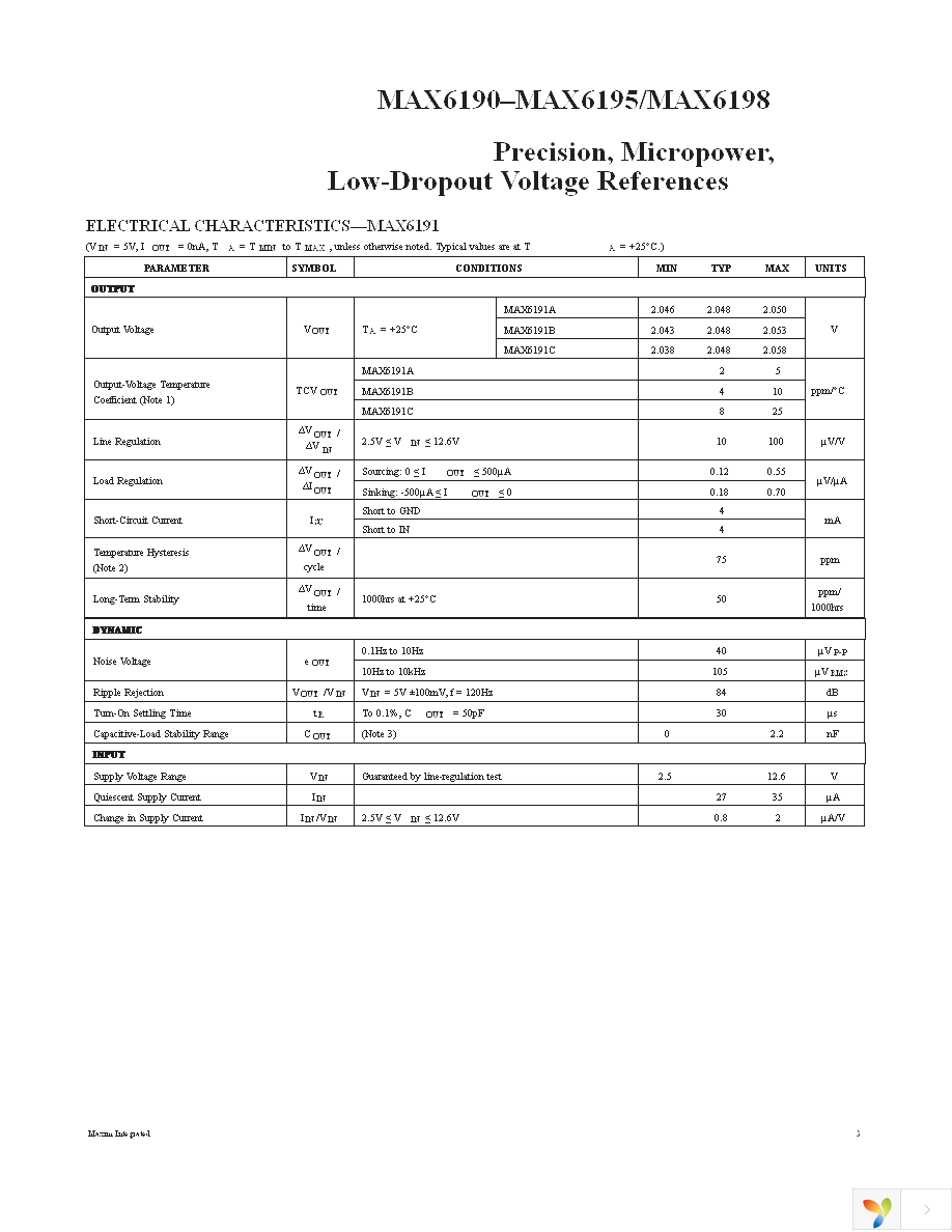 MAX6192BESA+ Page 3