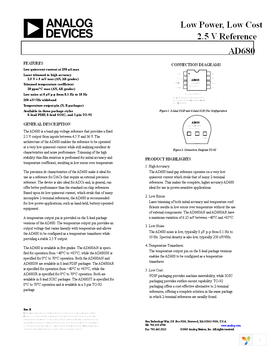 AD680ARZ-REEL7 Page 1