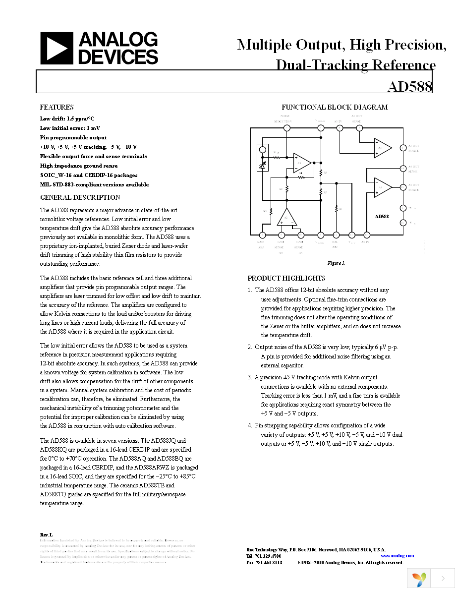 AD588ARWZ Page 1