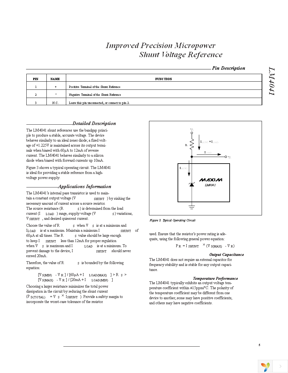 LM4041BIX3-1.2+T Page 5