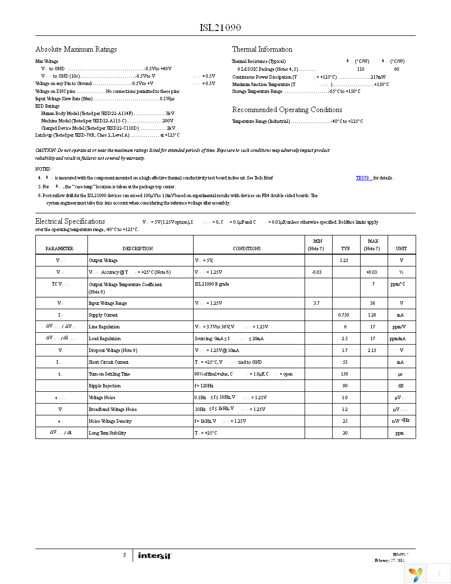 ISL21090BFB825Z-TK Page 3