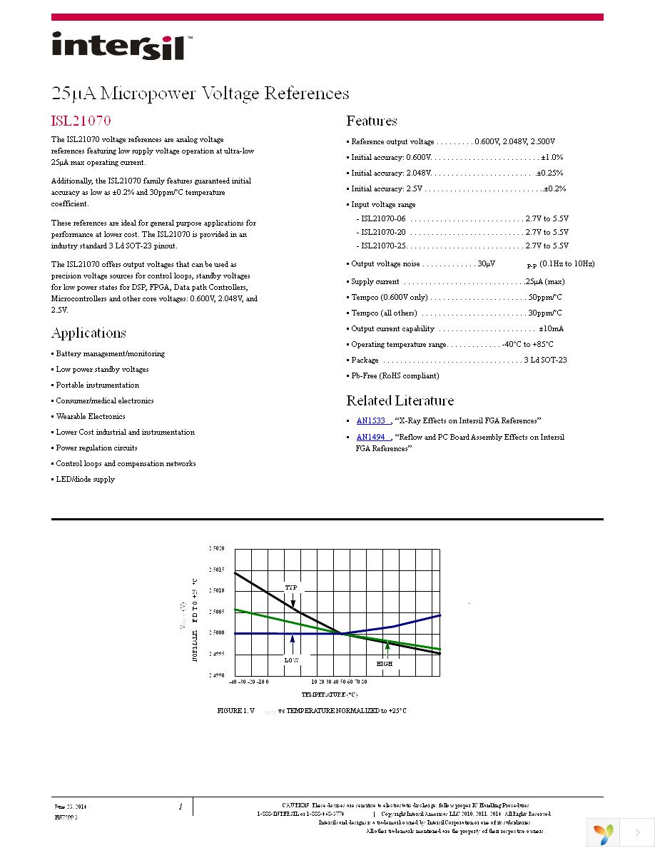 ISL21070DIH306Z-TK Page 1