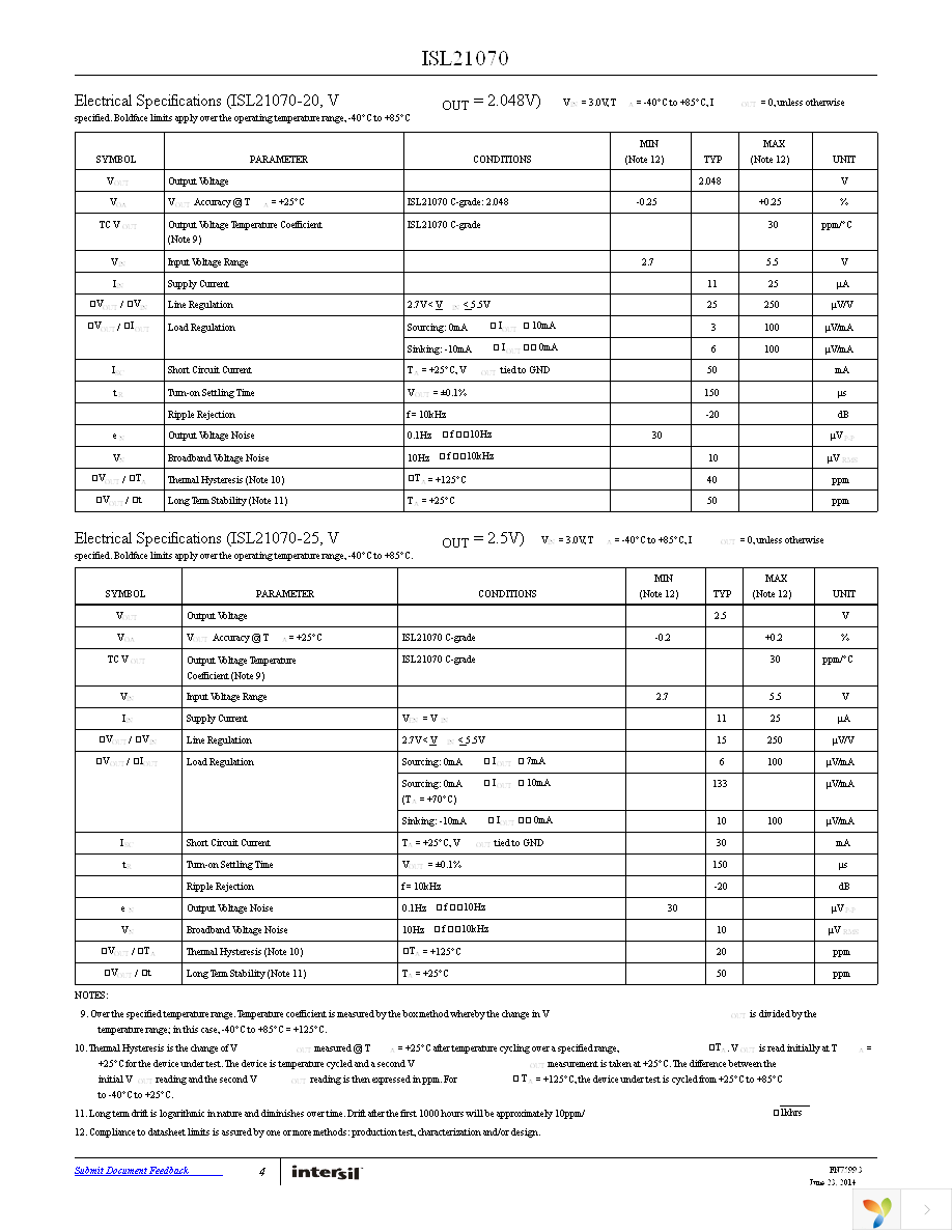 ISL21070DIH306Z-TK Page 4