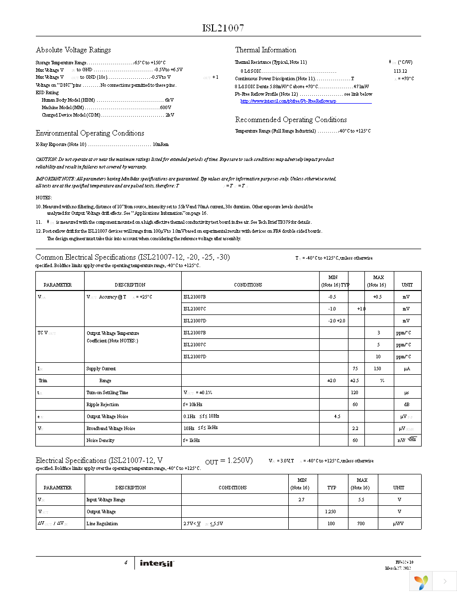 ISL21007DFB812Z-TK Page 4