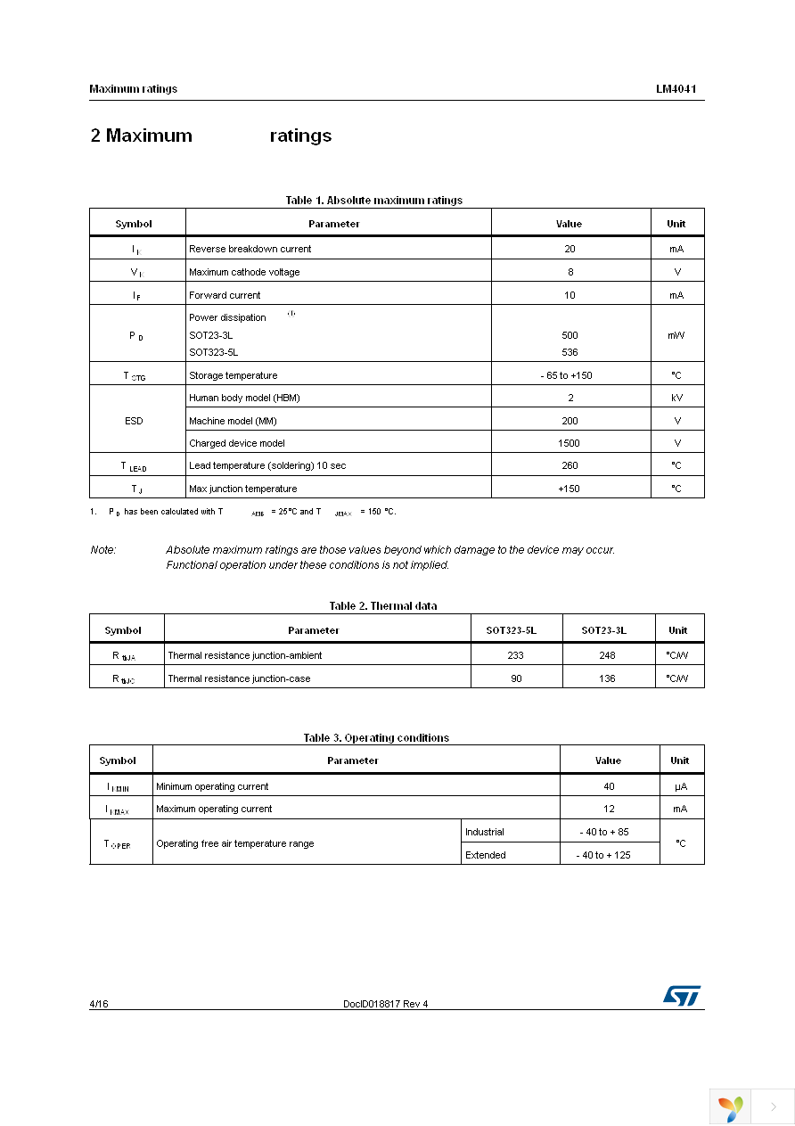 LM4041DELT-1.2 Page 4