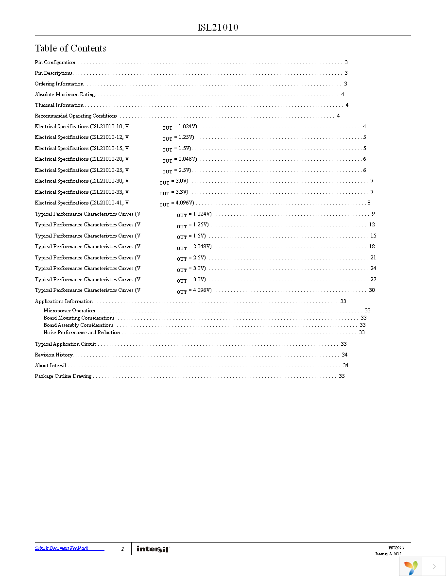 ISL21010CFH315Z-TK Page 2