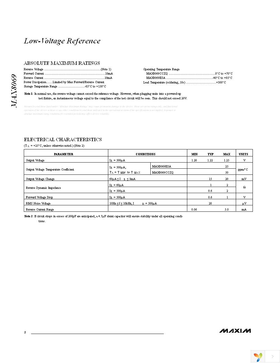 MAX8069ESA+ Page 2