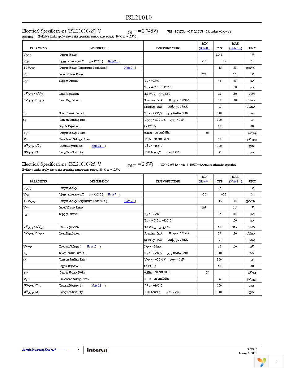 ISL21010CFH341Z-T7A Page 6