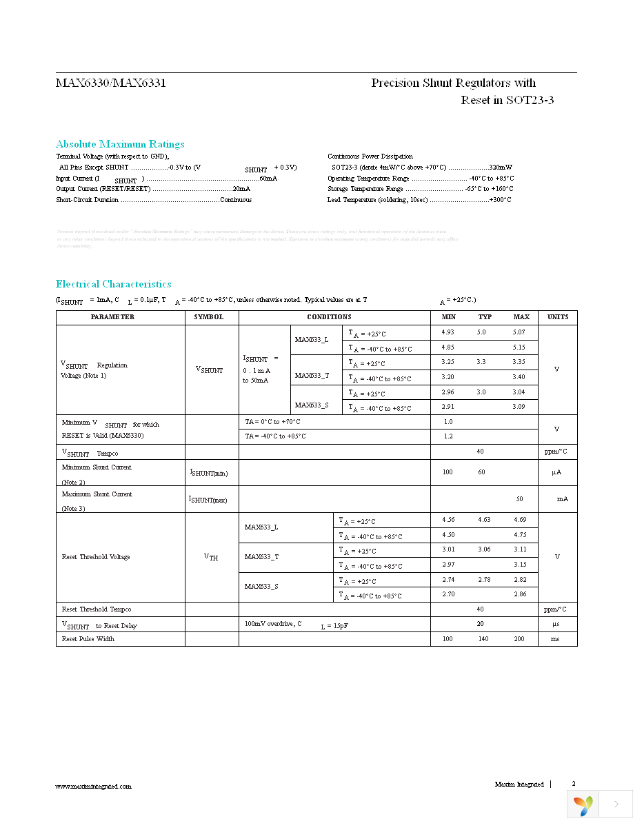 MAX6330LUR+T Page 2